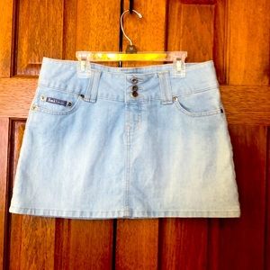 Denim mini skirt